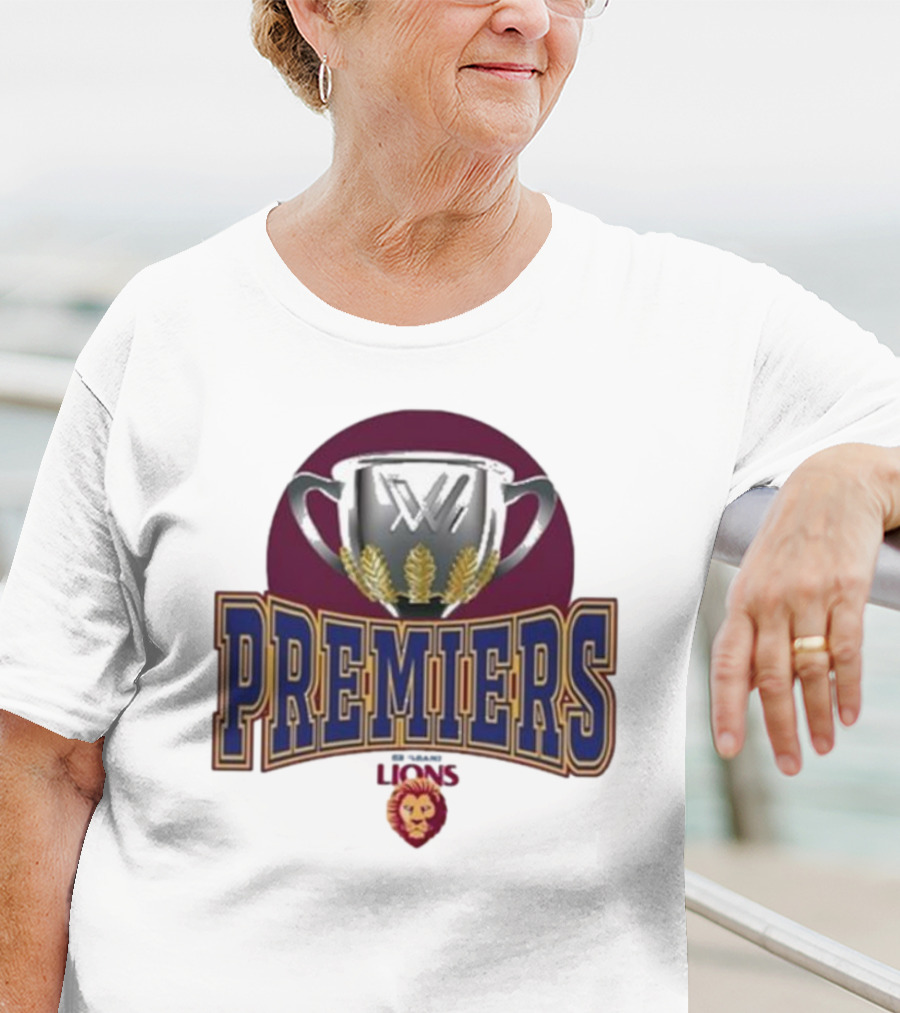 Premiers AFLW Brisbane Lions Champion Trophy T-Shirt