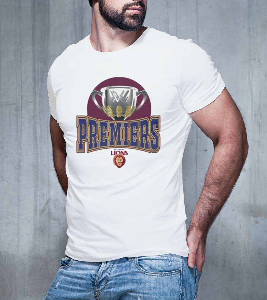 Premiers AFLW Brisbane Lions Champion Trophy T-Shirt
