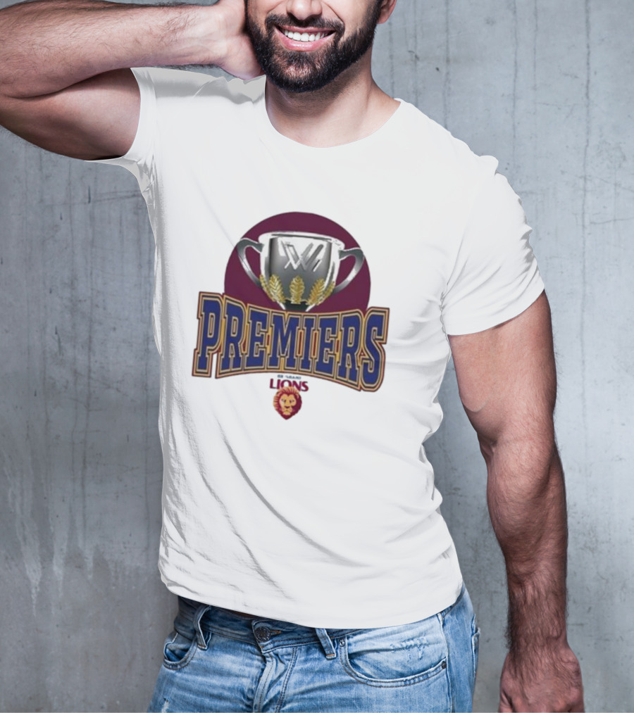 Premiers AFLW Brisbane Lions Champion Trophy T-Shirt