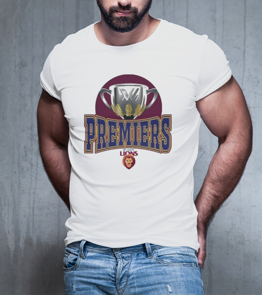 Premiers AFLW Brisbane Lions Champion Trophy T-Shirt