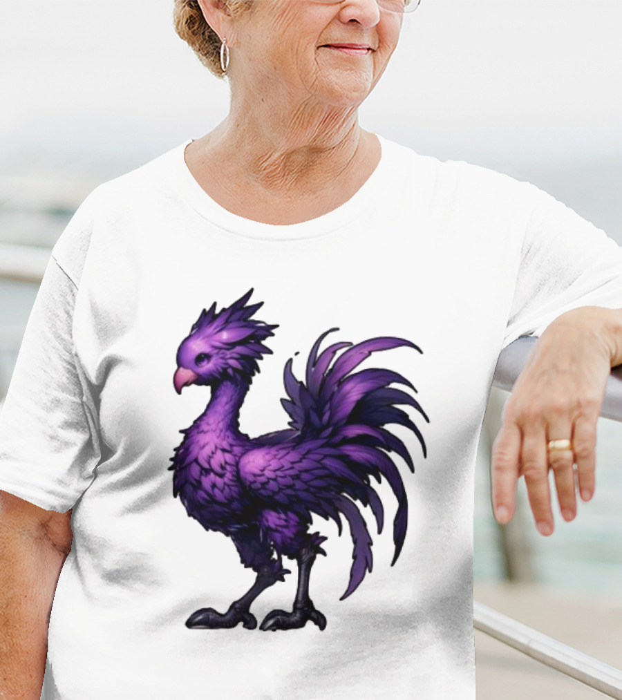 Purple Chocobo Fantasy Creature Mythical Bird Iconic Character T-Shirt