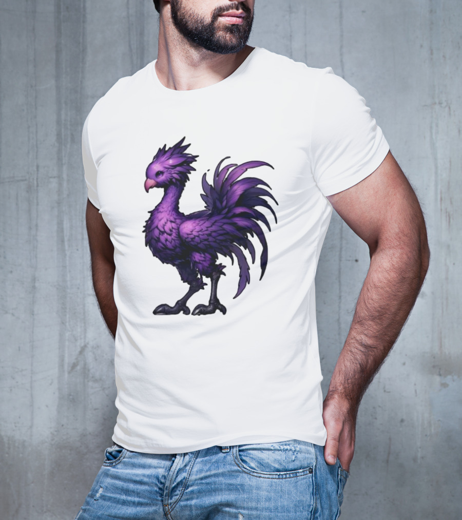 Purple Chocobo Fantasy Creature Mythical Bird Iconic Character T-Shirt