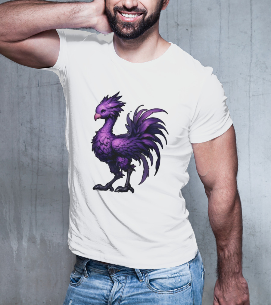 Purple Chocobo Fantasy Creature Mythical Bird Iconic Character T-Shirt