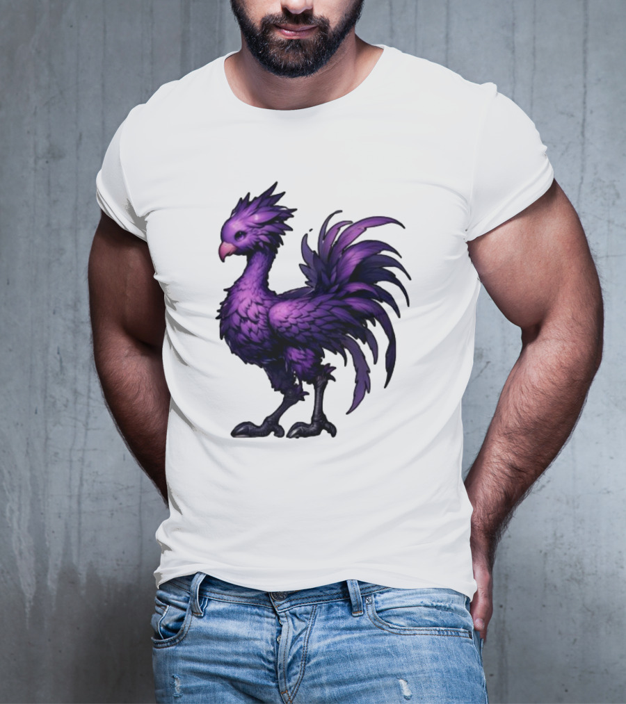 Purple Chocobo Fantasy Creature Mythical Bird Iconic Character T-Shirt