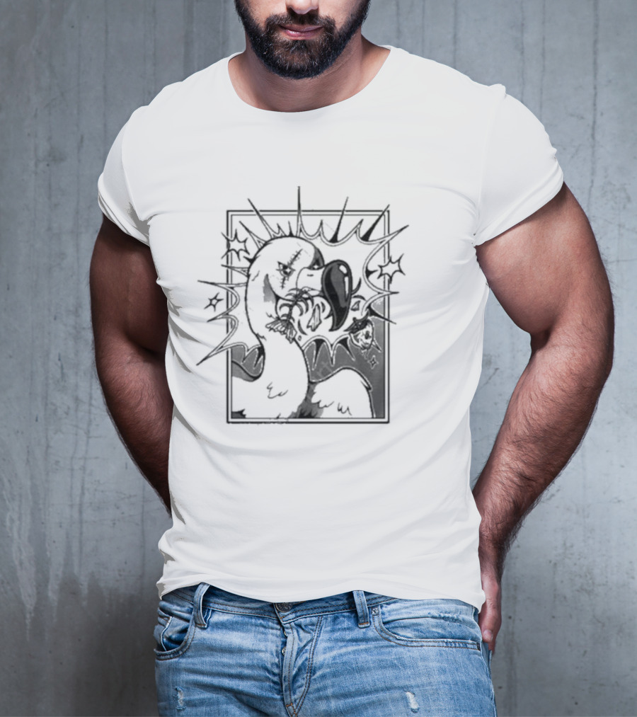 Flim Flam Ff Fishbone Flamingo Retro Cartoon T-Shirt