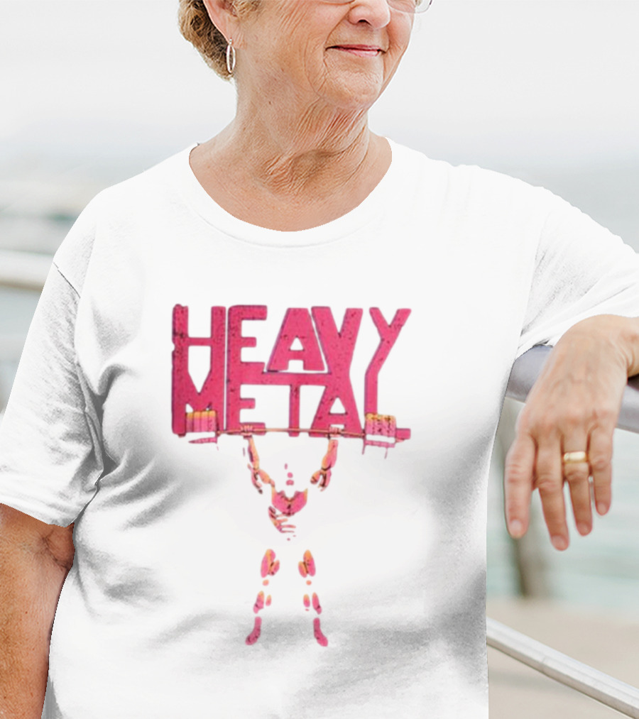 HEAVY METAL OVERHEAD PRESS LIFTING BARBELL T-Shirt