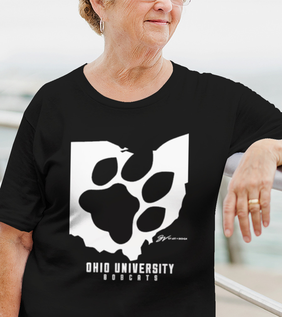 Ohio University Bobcats Paw Prints T-Shirt