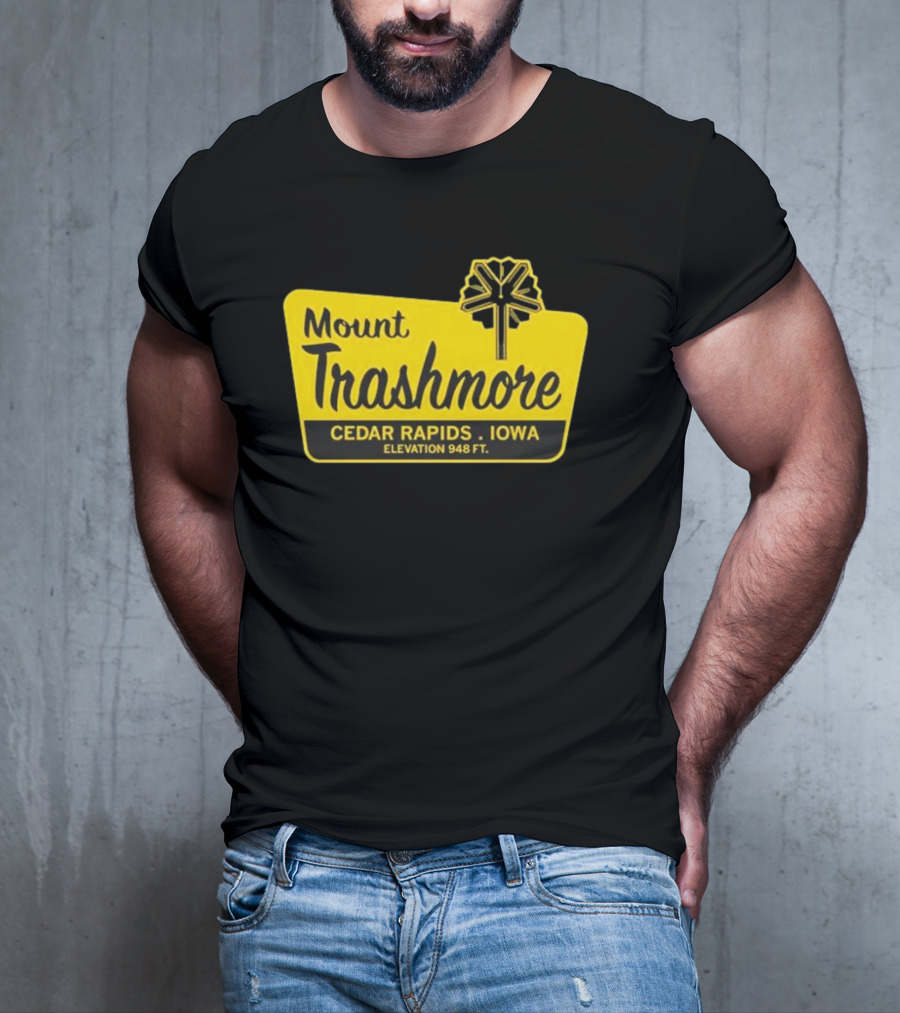 Mount Trashmore Cedar Rapids Iowa Elevation 948 Ft T-Shirt