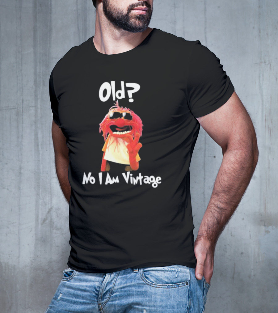 Old? No I Am Vintage Muppet Animal Wearing Glasses T-Shirt