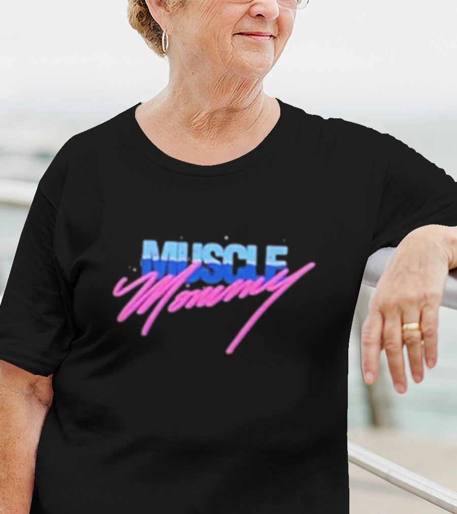 Muscle Mommy Retro Aesthetic 80s Style Vaporwave T-Shirt