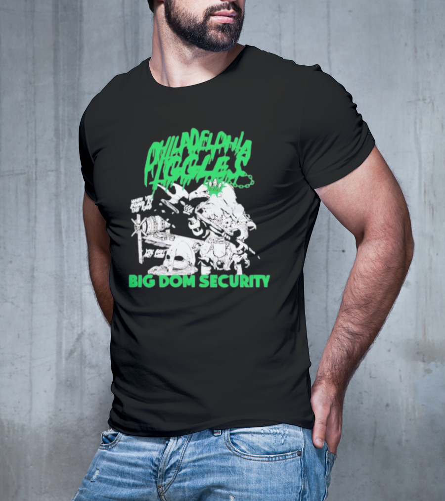 Philadelphia Eagles Big Dom Security Fierce Armored Guard With Spiked Bat T-Shirt