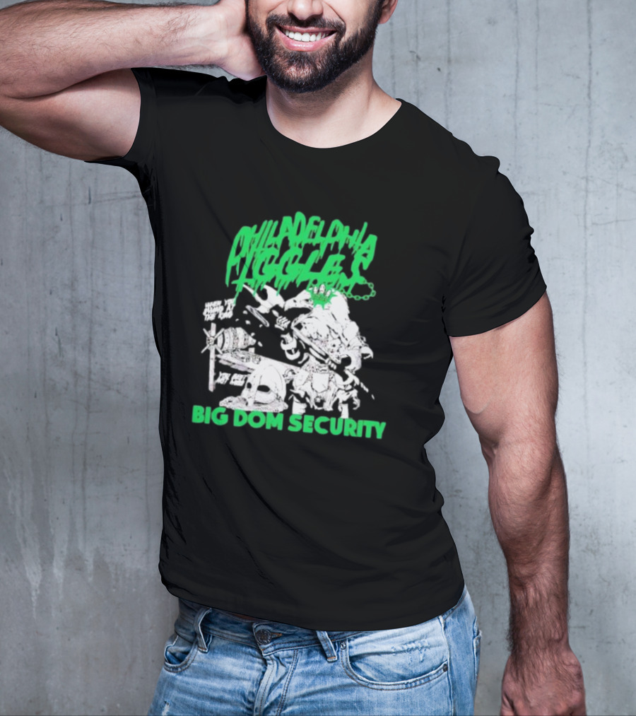 Philadelphia Eagles Big Dom Security Fierce Armored Guard With Spiked Bat T-Shirt