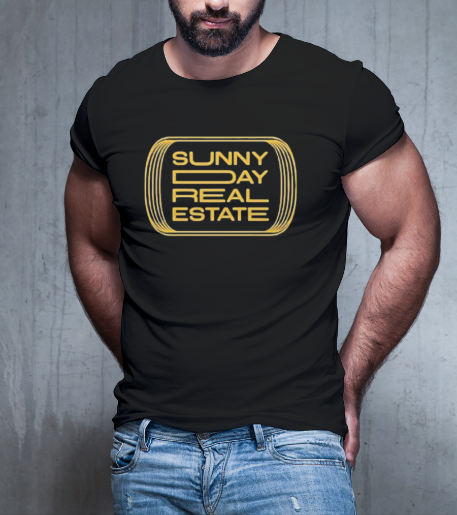 SUNNY DAY REAL ESTATE Yellow Retro Style Oval T-Shirt
