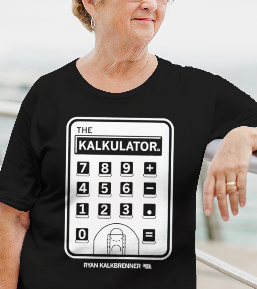 The Kalkulator Ryan Kalkbrenner Basketball Court Calculator T-Shirt