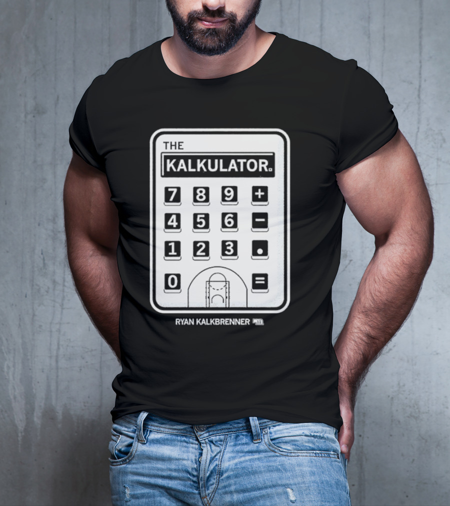 The Kalkulator Ryan Kalkbrenner Basketball Court Calculator T-Shirt