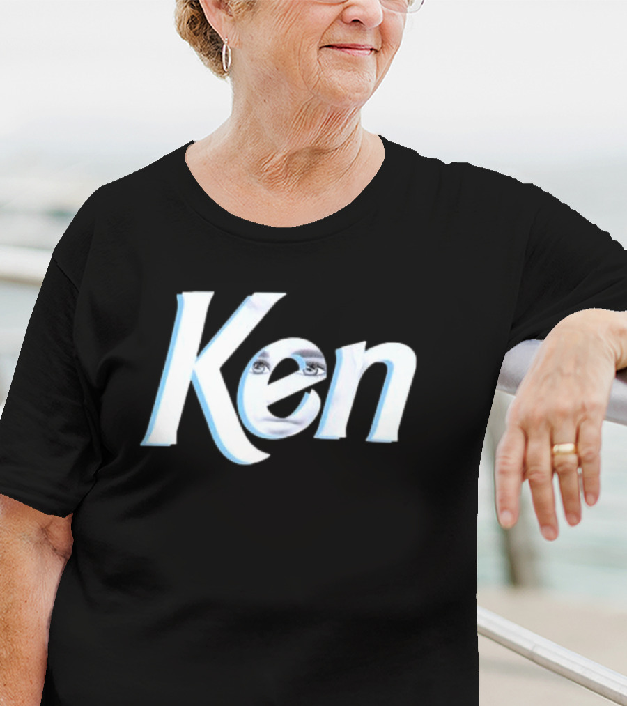 Ken Barbie Face In Text T-Shirt