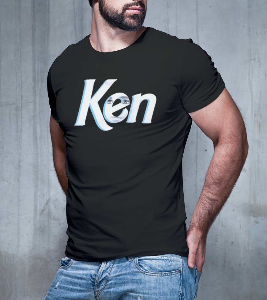 Ken Barbie Face In Text T-Shirt
