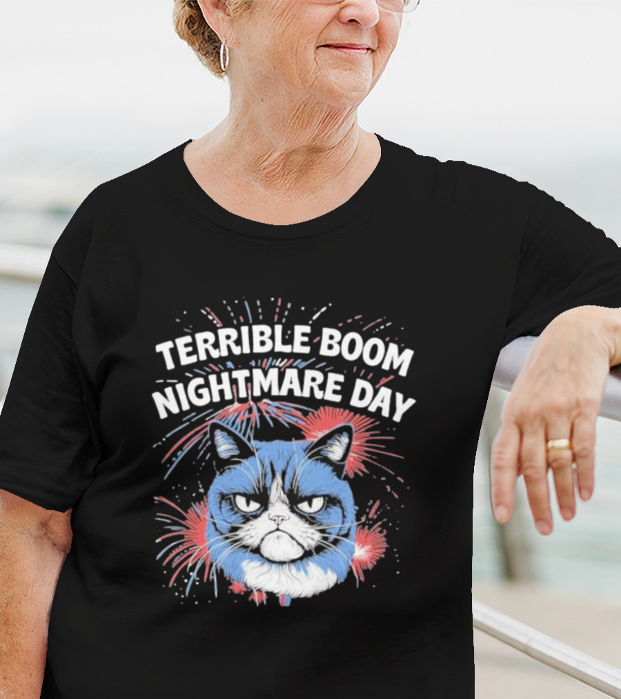 Terrible Boom Nightmare Day Cat Explosion T-Shirt