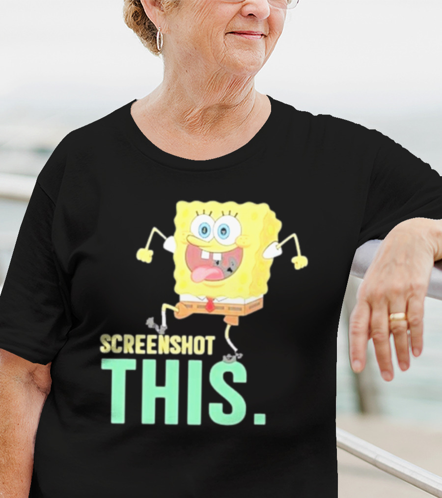 Devsprings Screenshot This Spongebob Jumping Excitedly T-Shirt