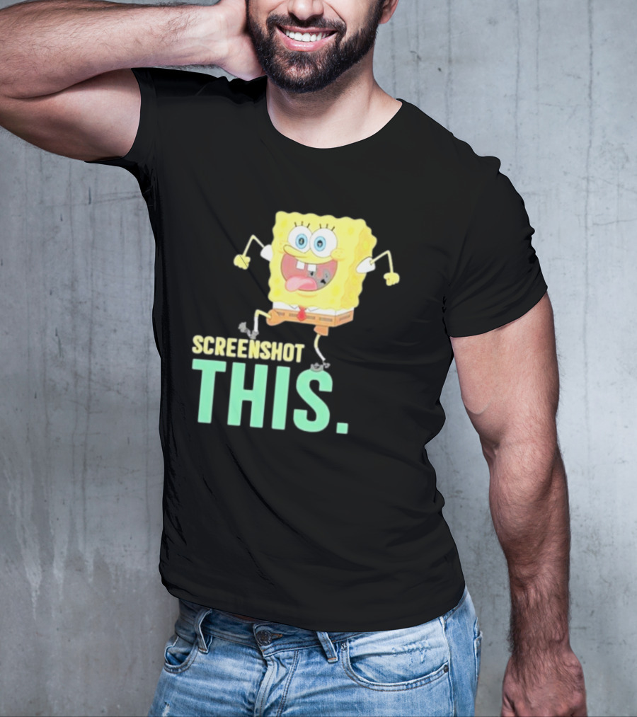 Devsprings Screenshot This Spongebob Jumping Excitedly T-Shirt
