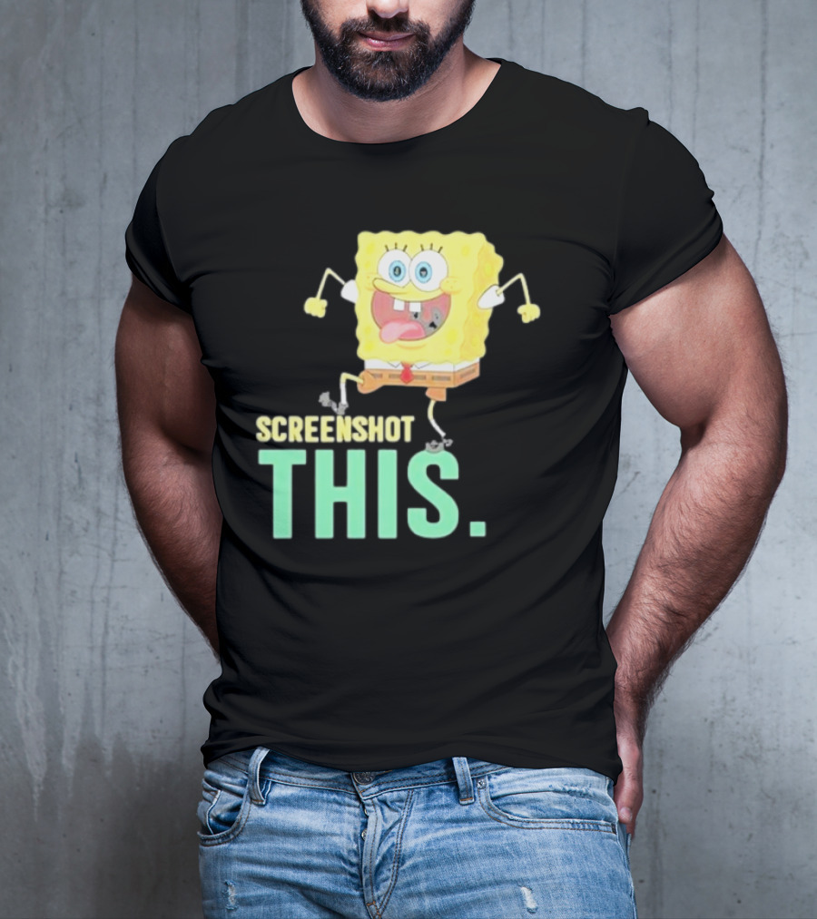 Devsprings Screenshot This Spongebob Jumping Excitedly T-Shirt