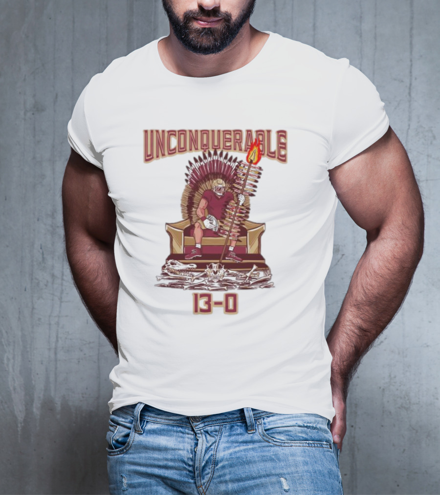 Florida State Seminoles Unconquerable 13-0 Throne King T-Shirt