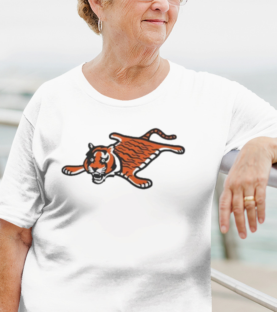 Cincinnati Bengals Funny Flat Mascot Tiger T-Shirt