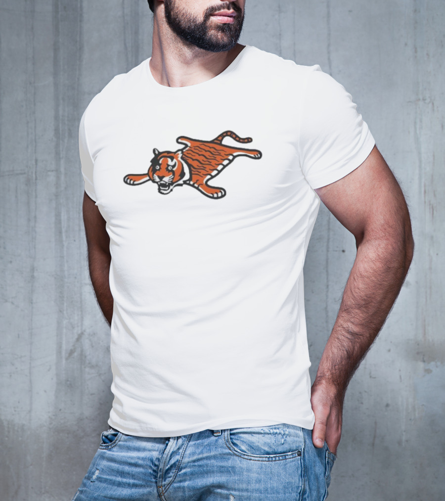 Cincinnati Bengals Funny Flat Mascot Tiger T-Shirt