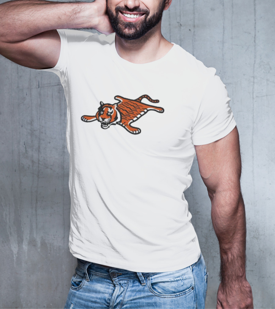 Cincinnati Bengals Funny Flat Mascot Tiger T-Shirt