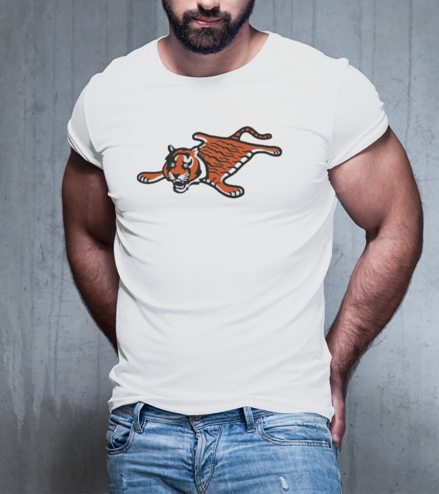 Cincinnati Bengals Funny Flat Mascot Tiger T-Shirt