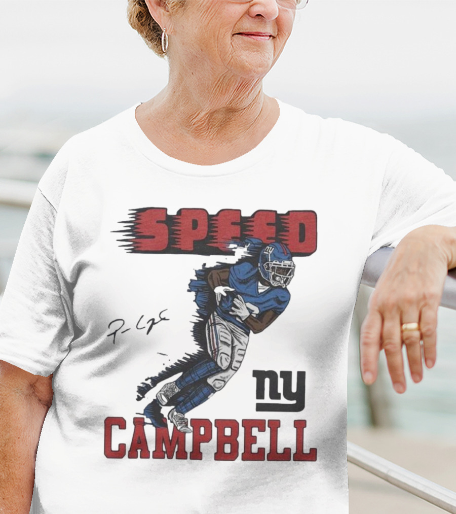 Giants Speed Campbell Signature NY Football T-Shirt