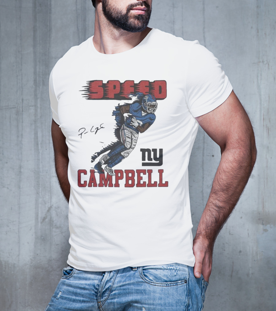 Giants Speed Campbell Signature NY Football T-Shirt