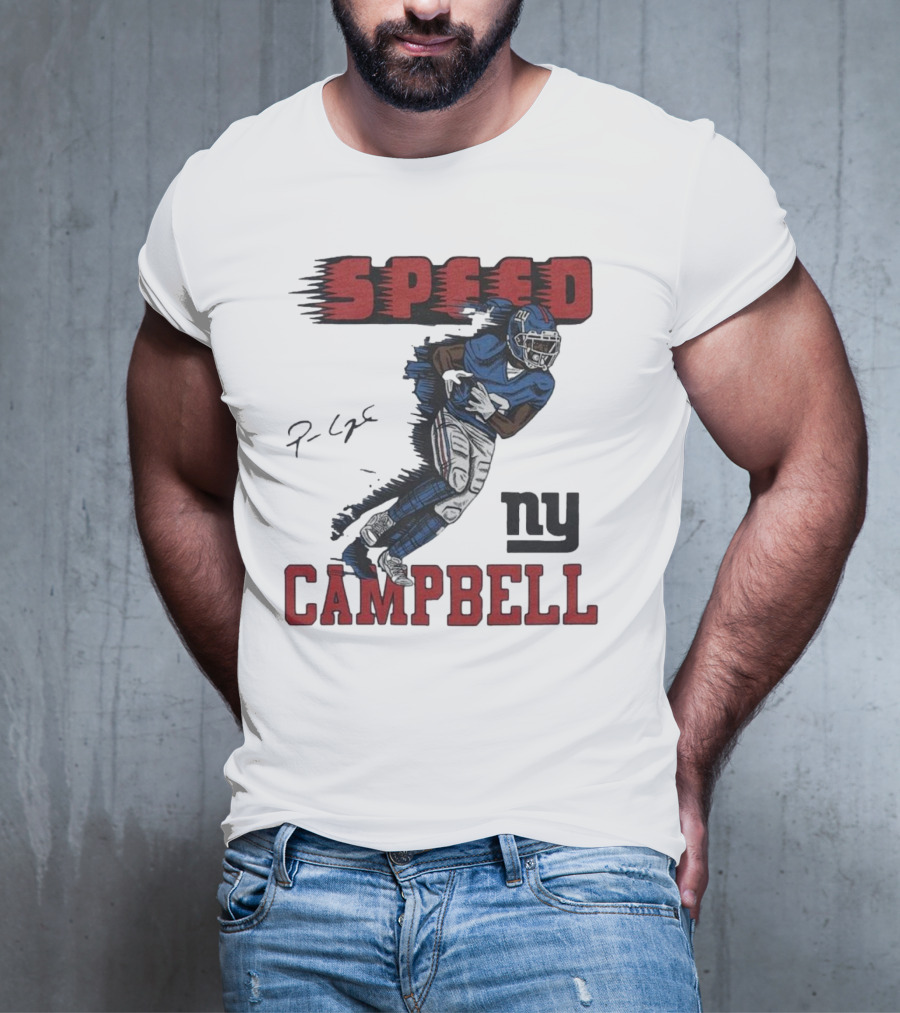 Giants Speed Campbell Signature NY Football T-Shirt