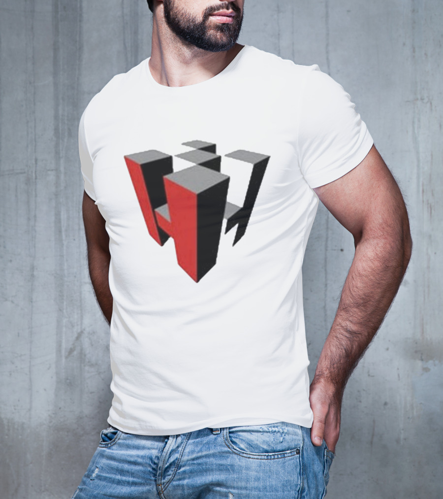 Hoonigan Big Block Red Black 3D Checkerboard T-Shirt