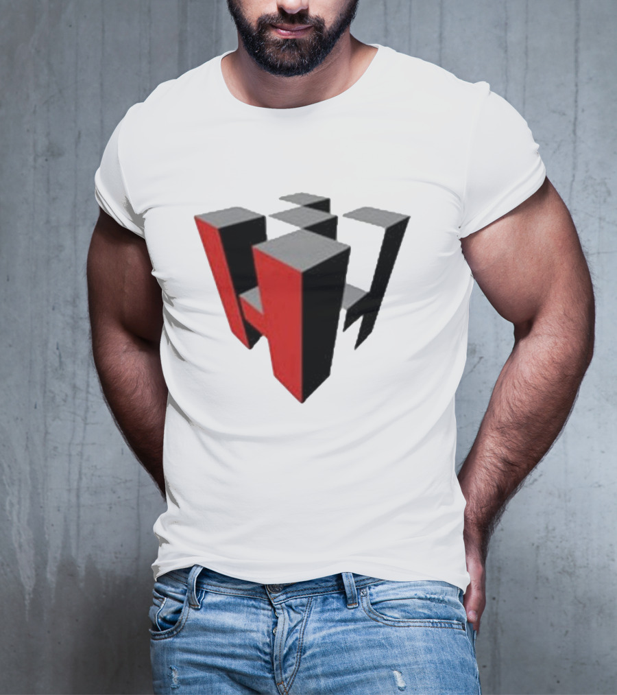 Hoonigan Big Block Red Black 3D Checkerboard T-Shirt