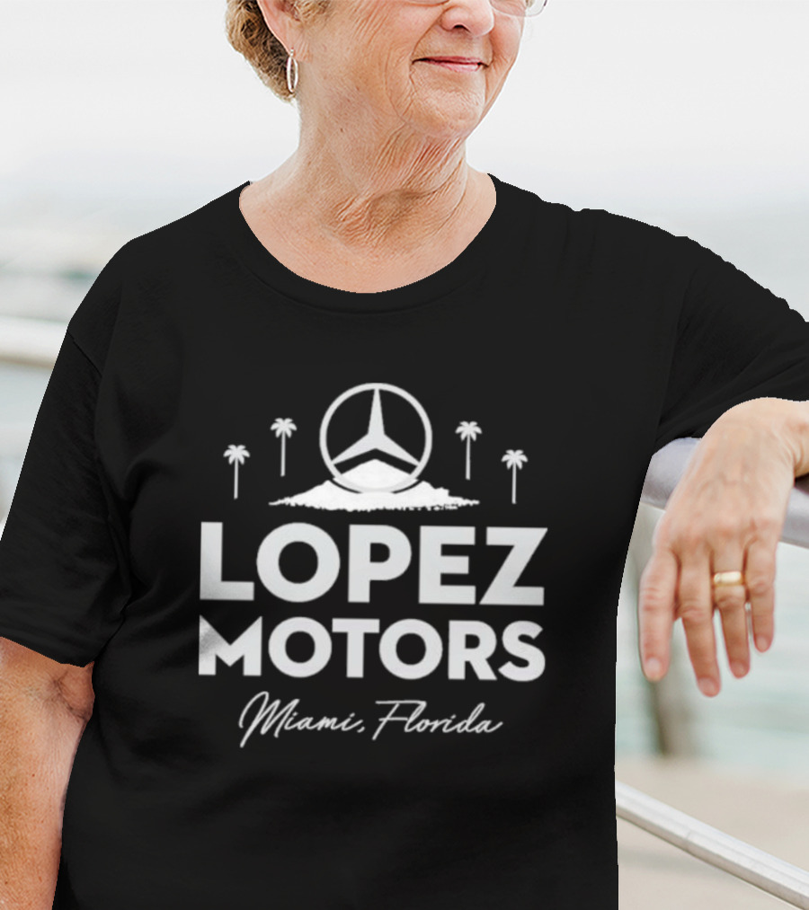 Mercedes Benz Lopez Motors Miami Florida Palms T-Shirt