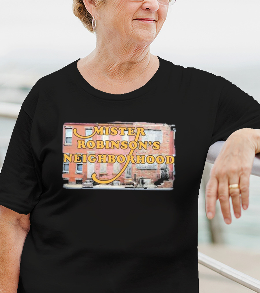 Mister Robinson's Neighborhood Urban Background Image T-Shirt