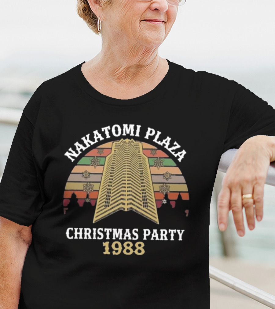 Nakatomi Plaza Christmas Party 1988 Festive Holiday Movie T-Shirt