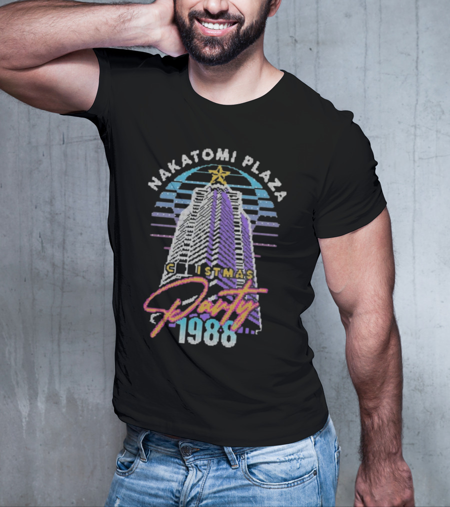 Nakatomi Plaza Christmas Party 1988 Vintage Sweater Bruce Plaza T-Shirt