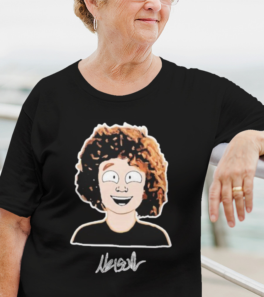 Nelson Neumann Cartoon Portrait Signature T-Shirt