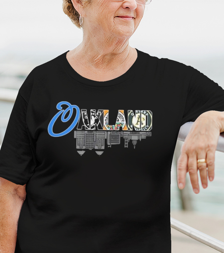 Oakland Skyline Athletics Warriors Raiders Influence T-Shirt