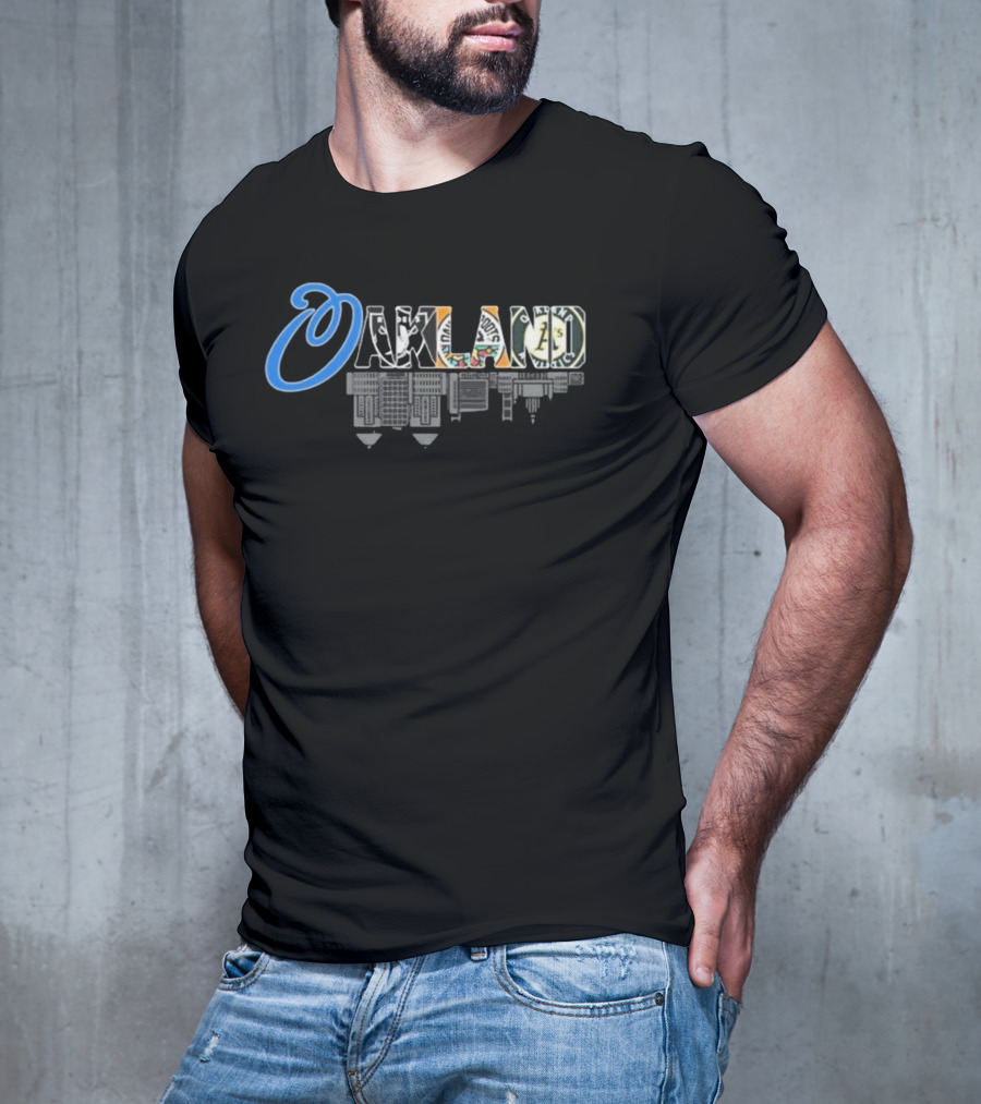 Oakland Skyline Athletics Warriors Raiders Influence T-Shirt