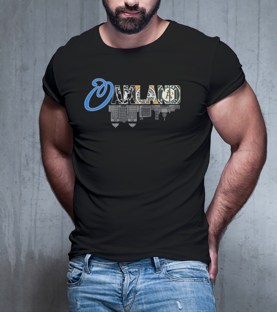 Oakland Skyline Athletics Warriors Raiders Influence T-Shirt