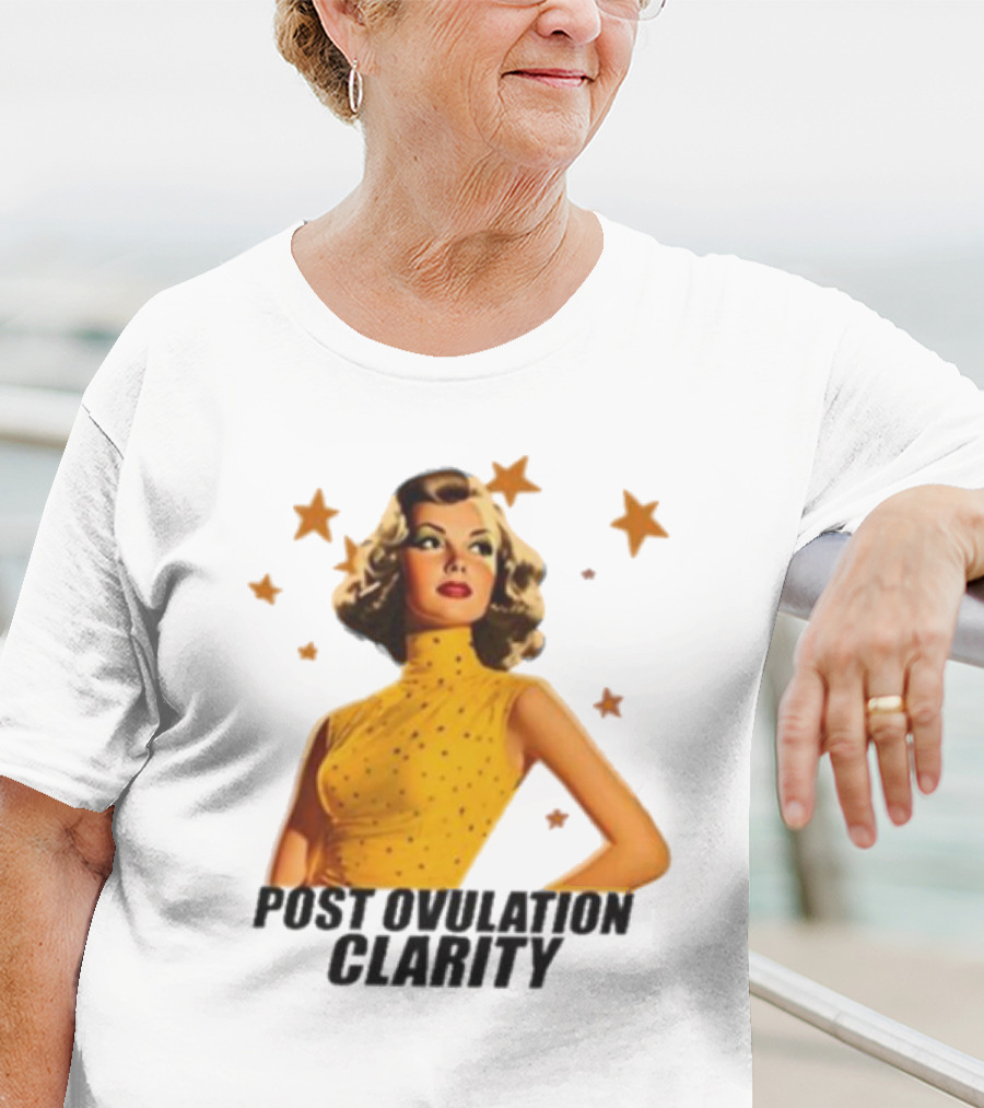 Retro Starburst Woman With Post Ovulation Clarity T-Shirt