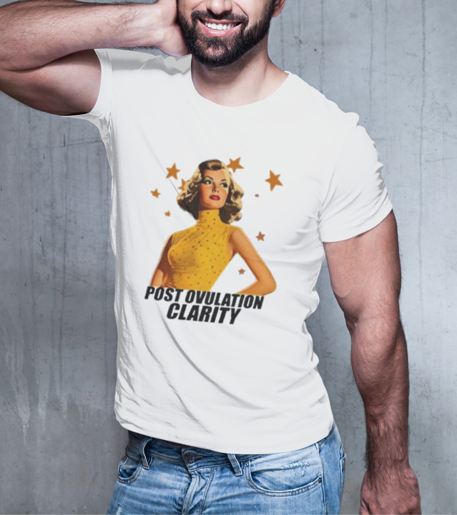 Retro Starburst Woman With Post Ovulation Clarity T-Shirt
