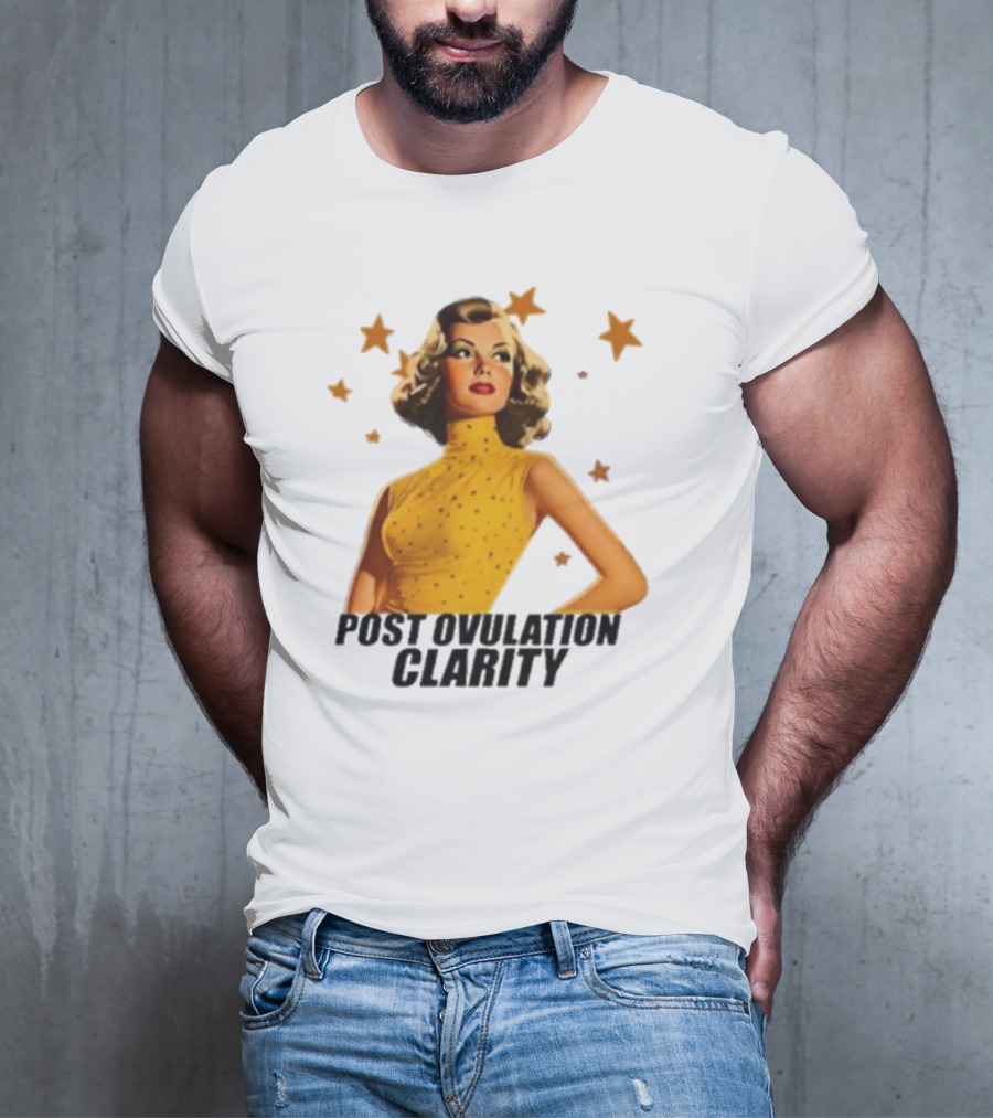 Retro Starburst Woman With Post Ovulation Clarity T-Shirt