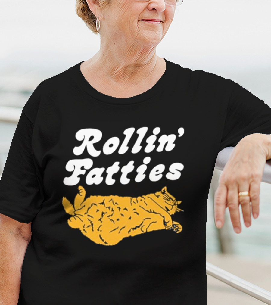 Rollin' Fatties Cat Comical Feline T-Shirt