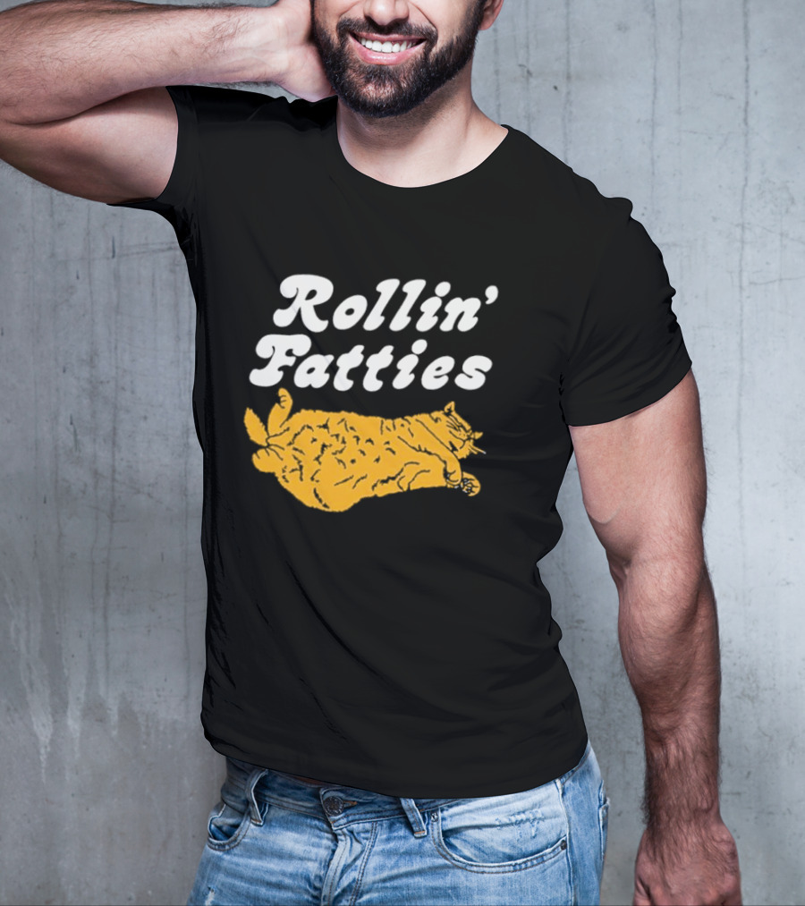 Rollin' Fatties Cat Comical Feline T-Shirt