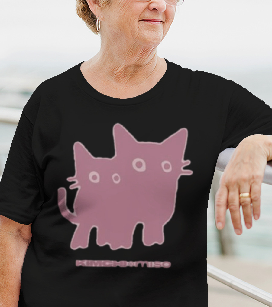 Twins Cat Kimchi Miso Retro Feline Duo T-Shirt
