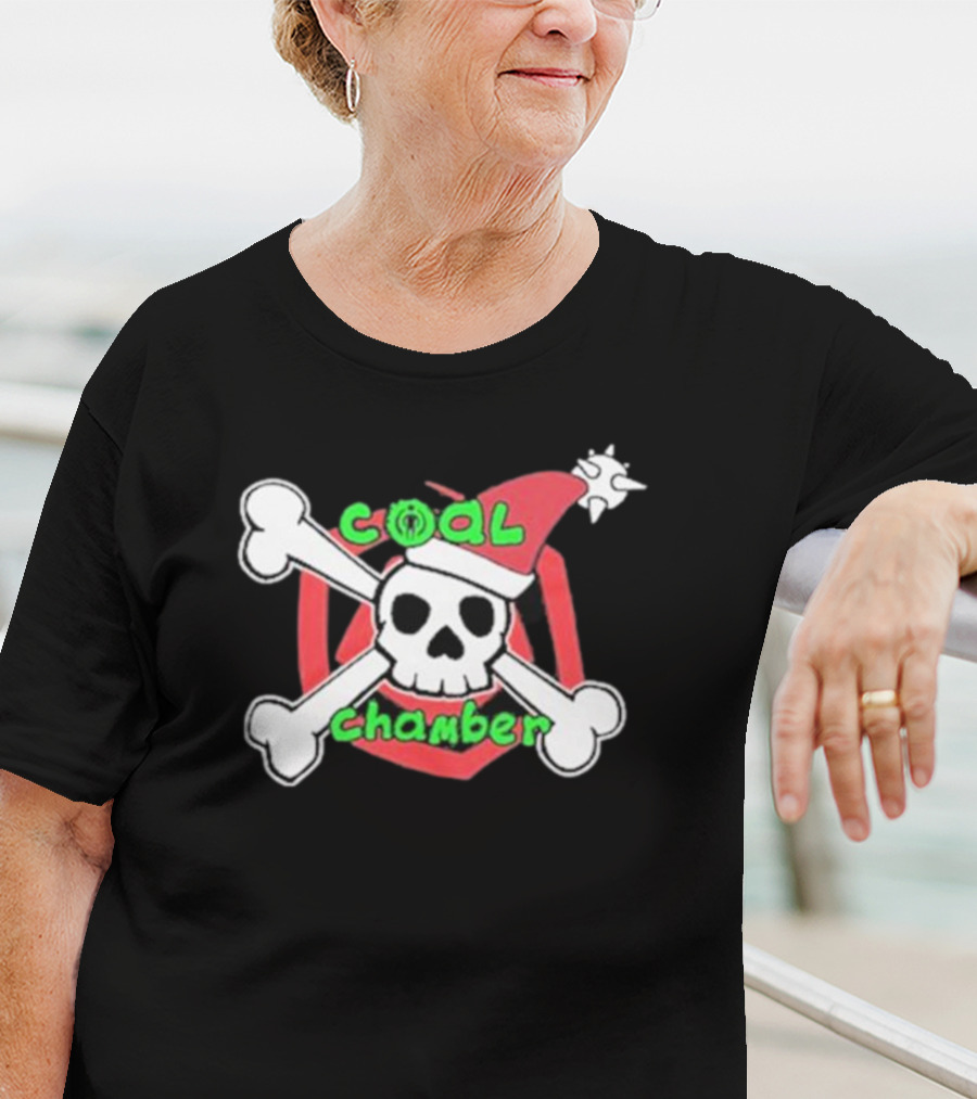 Coal Chamber Christmas Skull Santa Hat Bones T-Shirt